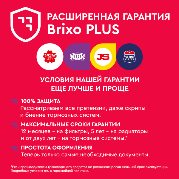 Расширенная гарантию Brixo PLUS